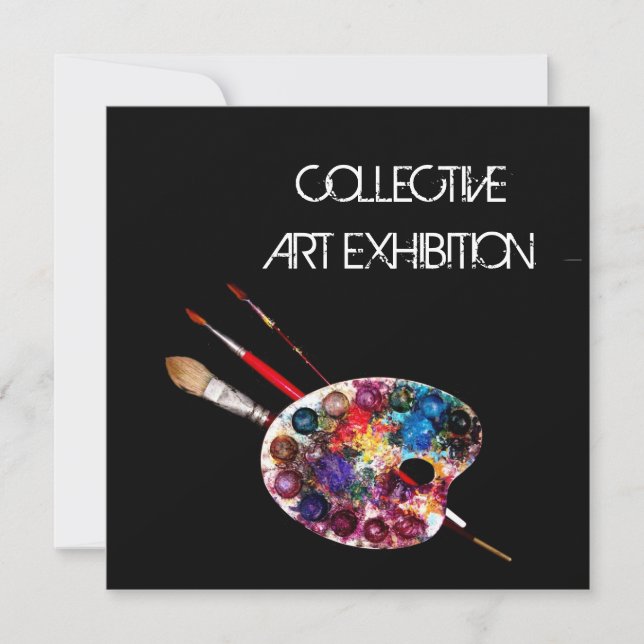 CARTE PALETTE D'ART DE COULEUR ARTISTE MONTRER LA GALERI (Devant)