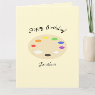 Carte Palette de peinture Anniversaire personnalisé