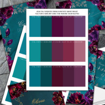 Palettes couleur Mariage turquoise violet