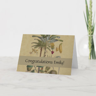 Carte Palm Antique Fruit Tropical Art Botanique