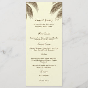 Carte Palm Beach Wedding - Brown