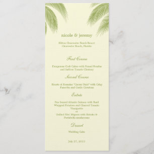 Carte Palm Beach Wedding - Green
