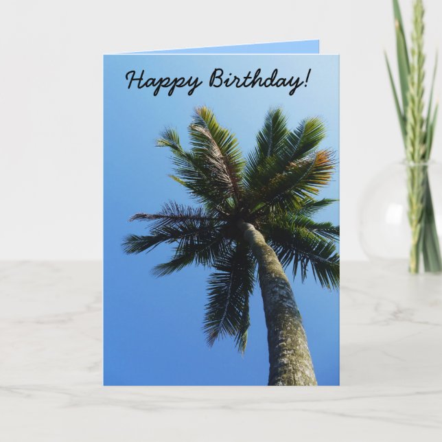Carte Palm Tree Breeze Birthday Card (Devant)
