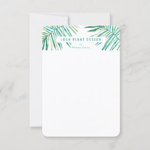 Carte PALMIER MODERNE FEUILLES LOGO luxuriante vie botan
