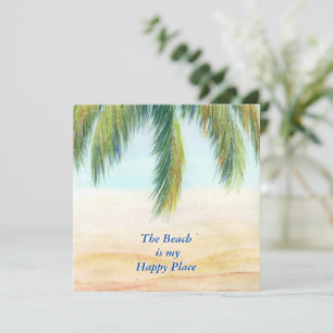 Carte Palmier par jour ensoleillé sur la plage