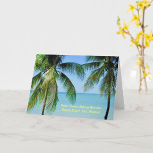 CARTE PALMIERS, BREEZE OCÉAN. VOYAGE PLAGE ? OUI, S'IL V