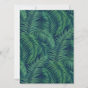 Carte Palmiers tropicaux de nuit feuilles