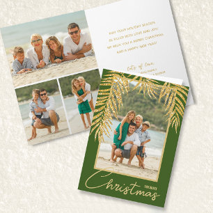 Carte Palmiers tropicaux Multi Photo Noël