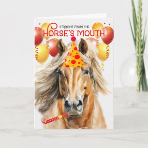 Carte Palomino Paint Horse Funny Anniversaire