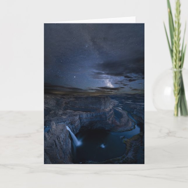 Carte Palouse Falls Park & Milky Way | État de Washingto (Devant)