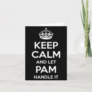 Carte Pam Keep Calm Nom Personnalisé Anniversaire Drôle