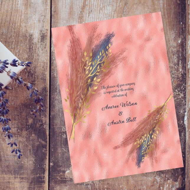 Carte Pampas bleu et rouille (Créateur téléchargé)