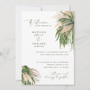 Carte Pampas herbe palmier feuillage naturel moderne rus