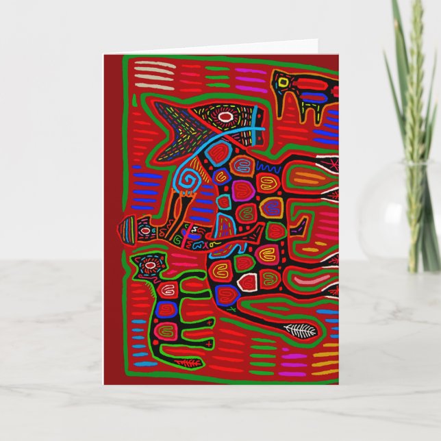 Carte Panama Mola - Sauvez une balade à cheval dans un c (Devant)