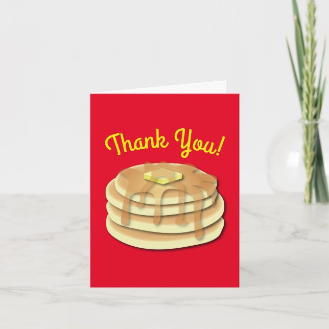 Carte Pancake Anniversaire Fête Flapjack Cute Enfants (Devant)
