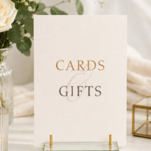 Carte Pancarte de table de mariage marron cacao minimali