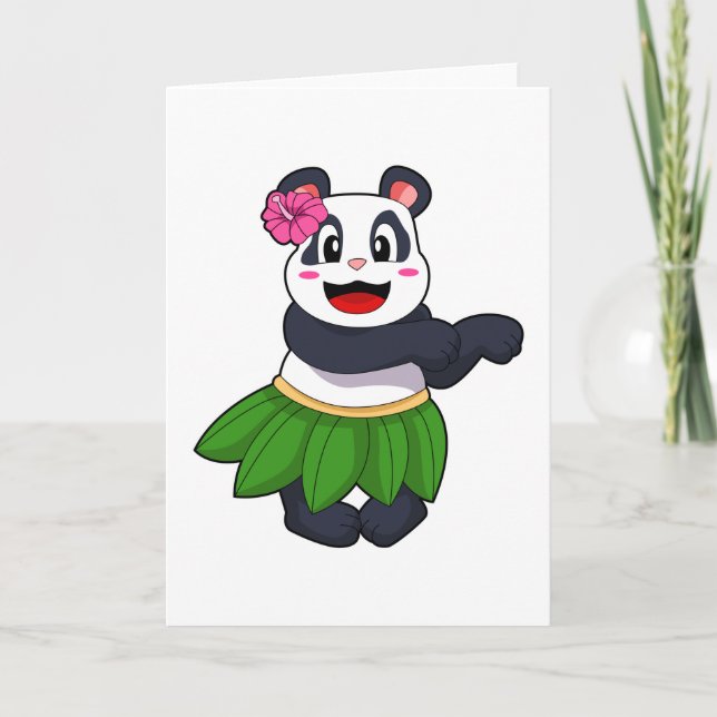Carte Panda à la danse de ballet (Devant)