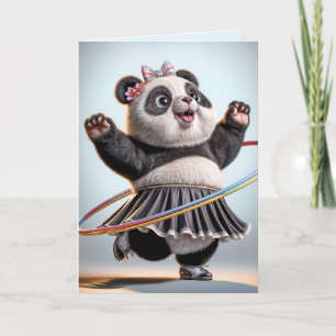 Carte Panda Anniversaire Avec Hula Hoop