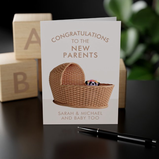 Carte Panda Bear Nouveau Parents Baby Félicitations Cart (Créateur téléchargé)