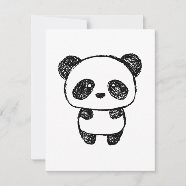 Carte Panda bébé mignonne au charbon - Amanda Roos (Devant)