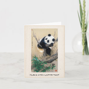 Carte panda cool chine mignonne douce et moelleuse art d