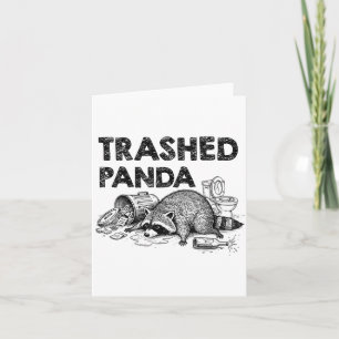 Carte Panda Crasé Drôle de Raton Laveur Ivre Se Soûle Mè