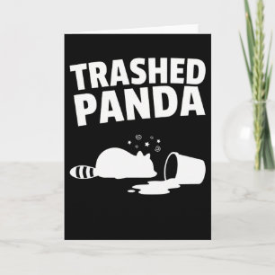 Carte Panda Crasse Drôle de Raton Laveur Ivre