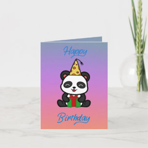 Carte Panda d'anniversaire «Joyeux anniversaire»
