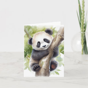Carte Panda Dans L'Arbre Merci