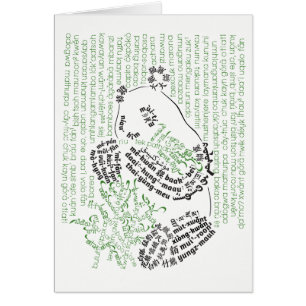 Carte Panda en bambou du monde