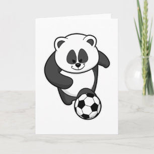 Carte Panda en tant que joueur de football au football