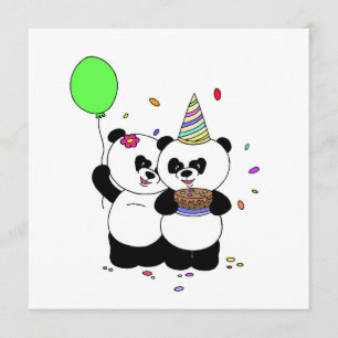 Carte Panda Joyeux anniversaire
