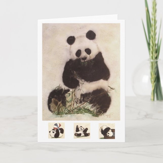 Carte panda ludique (Devant)