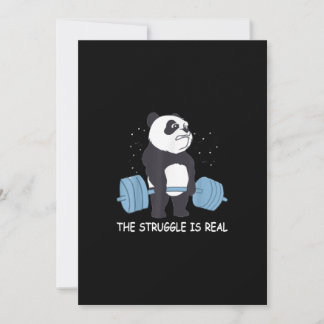 Carte Panda Struggle Est Véritable Ours Deadlift Gym Drô