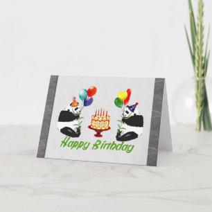 Carte Pandas d'anniversaire