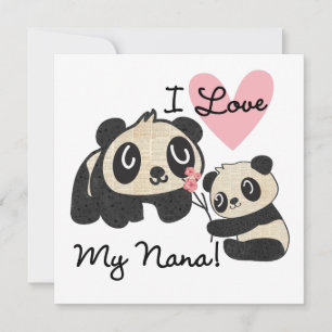 Carte Pandas I Love My Nana