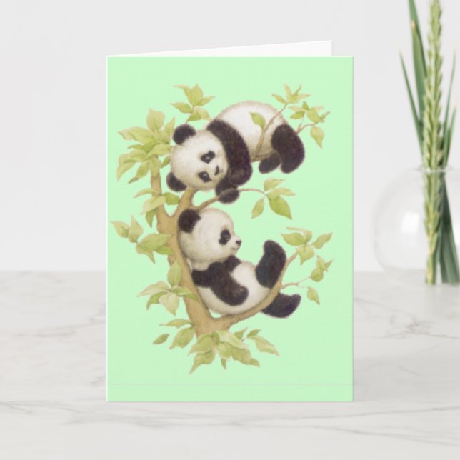 Carte Pandas mignons (Devant)