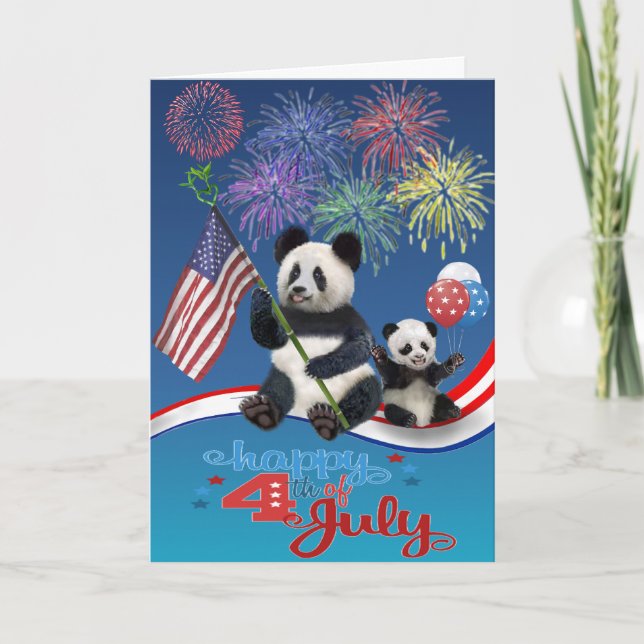 Carte Pandas patriotiques (Devant)