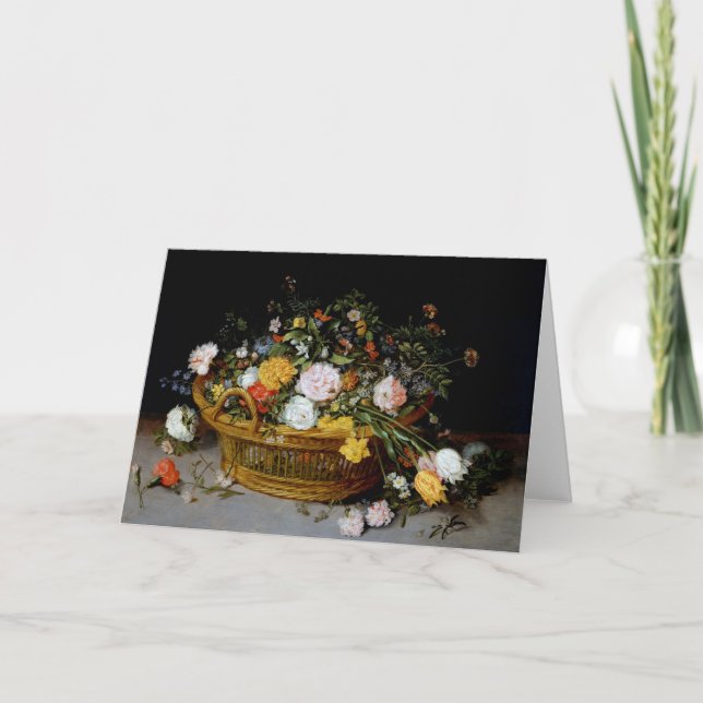 Carte Panier de fleurs, Jan Brueghel le plus jeune (Devant)
