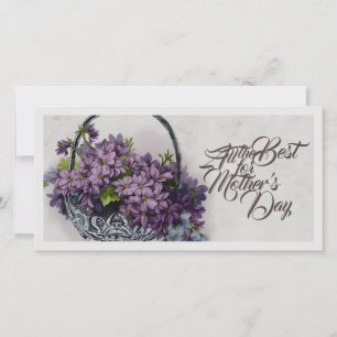 Carte Panier de Fleurs Vintage – Épanouissement de la Fê