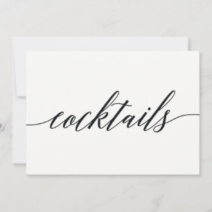 Carte Panneau cocktails - Script moderne