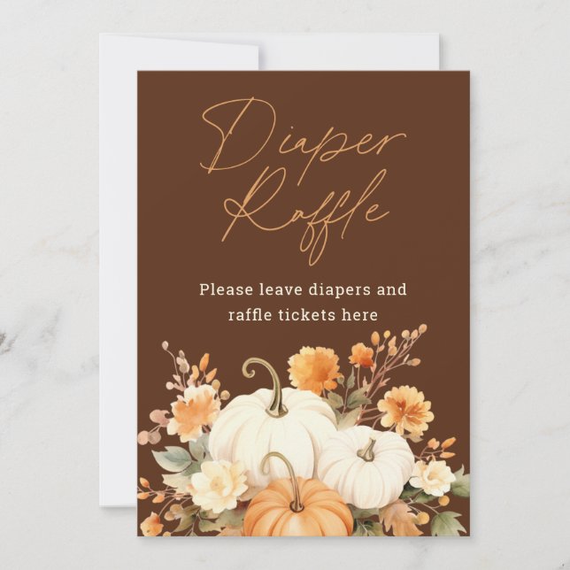 Carte Panneau de Baby shower de la Petite couche Citroui (Devant)