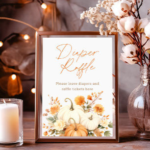 Carte Panneau de Baby shower de la Petite couche Citroui