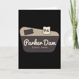 Carte Panneau de bienvenue du parc d'État de Parker Dam 