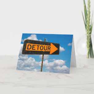 Carte Panneau de détour pour un prompt rétablissement