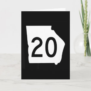 Carte Panneau de la route de Géorgie 20 Ga-20 State Hwy
