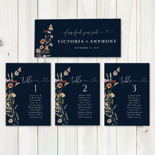 Carte Panneau de la table de tête du Mariage Fleur sauva
