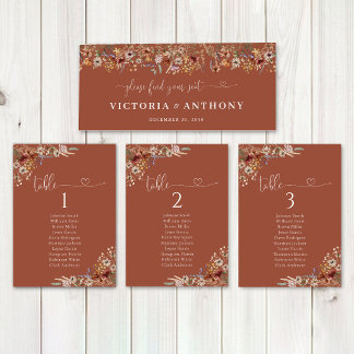 Carte Panneau de la table de tête du Mariage Fleur sauva