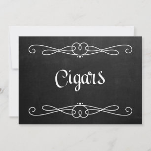 Carte Panneau de mariage "Cigares" de style tableau noir