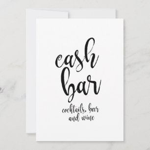 Carte Panneau de mariage en calligraphie abordable pour 